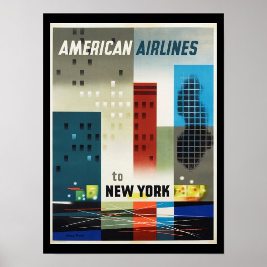 Affiche Vintage Art Déco de New York (Devant)