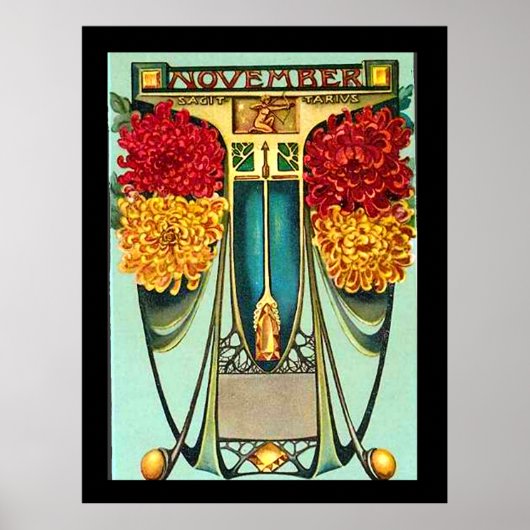 Affiche Vintage Art Déco Sagitarius (Devant)