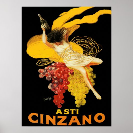 Affiche Vintage Asti Cinzano par Cappiello (Devant)