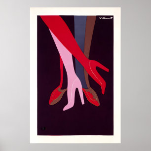 Affiche Vintage Chaussures Bally – Impression de M