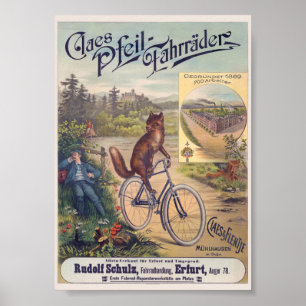 Affiche Vintage Claes Pfeil-Fahrräder 1905