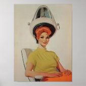 Affiche Vintage Coiffeur Impression Style 50s Coif (Devant)