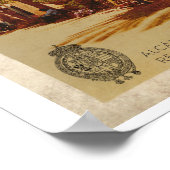 Affiche vintage colorée de voyage en Espagne (Coin)