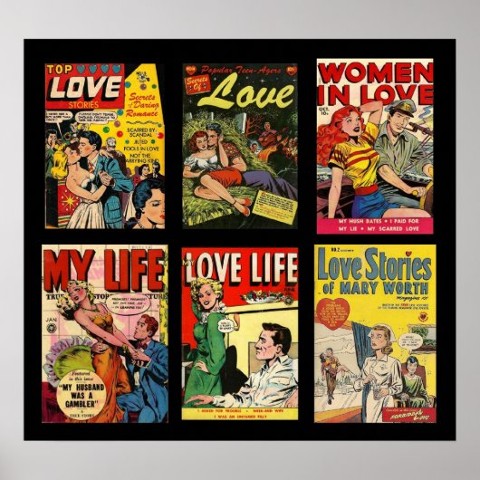 Affiche Vintage Couvertures de Bande Dessinée Hist (Devant)