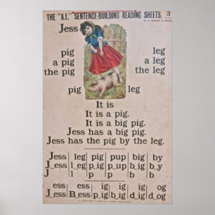 Affiche vintage d'affiche d'école