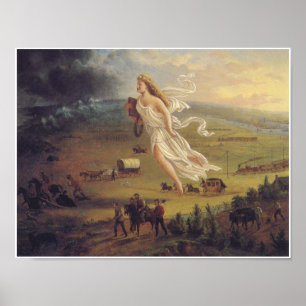 Affiche vintage d'art de progrès américain