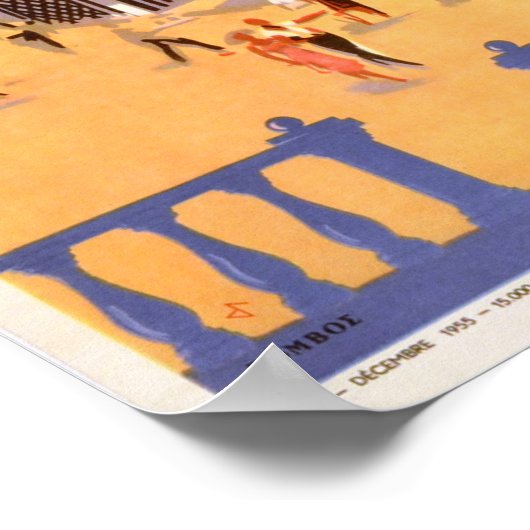 Affiche vintage d'Athènes en Grèce (Coin)