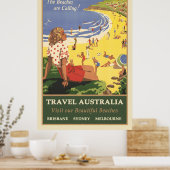 affiche vintage d'Australie (Cuisine)