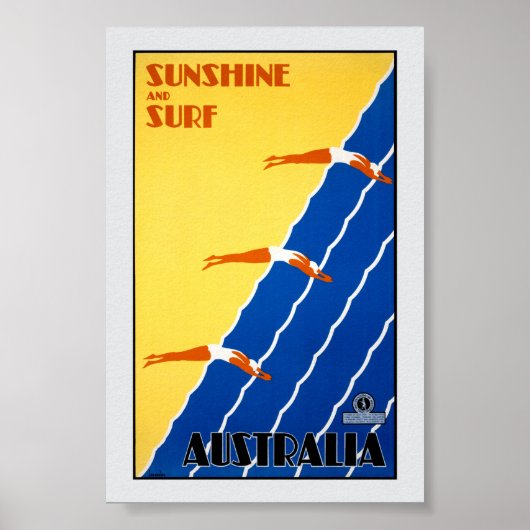 Affiche vintage d'Australie restaurée (Devant)