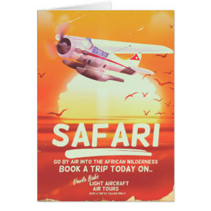 Affiche vintage d'aventure de safari.