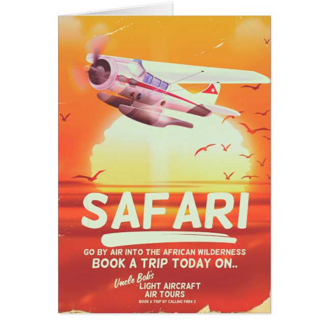Affiche vintage d'aventure de safari. (Devant)