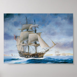 Affiche vintage de bateau