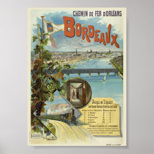 Affiche vintage de Bordeaux France 1896