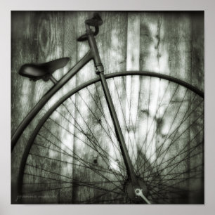 Affiche vintage de carré de bicyclette