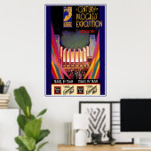Affiche vintage de Chicago Train (Bureau à domicile)