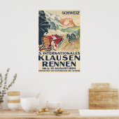 Affiche vintage de course automobile suisse 1924 (Cuisine)