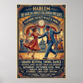 Affiche vintage de danse swing (Devant)