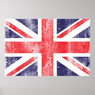 Affiche vintage de drapeau