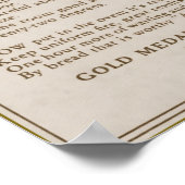 Affiche vintage de farine avec recette de pain (Coin)