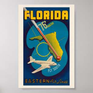 Affiche vintage de Floride USA 1938