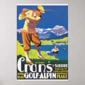 Affiche vintage de golf Alpin (Devant)