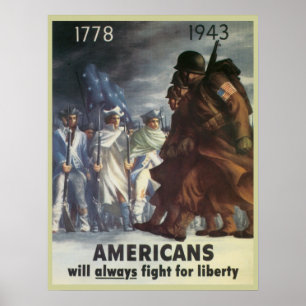 Affiche vintage de guerre de WWI et de 2ÈME GUERRE