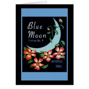 Affiche vintage de la publicité pour la lune bleu