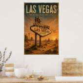 Affiche vintage de Las Vegas (Cuisine)