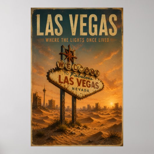 Affiche vintage de Las Vegas (Devant)