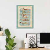 Affiche vintage de leçons de natation françaises (Bureau à domicile)