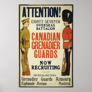 Affiche vintage de l'engagement au Canada