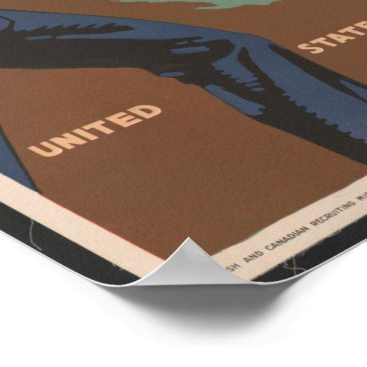 Affiche vintage de l'enrôlement britannique (Coin)