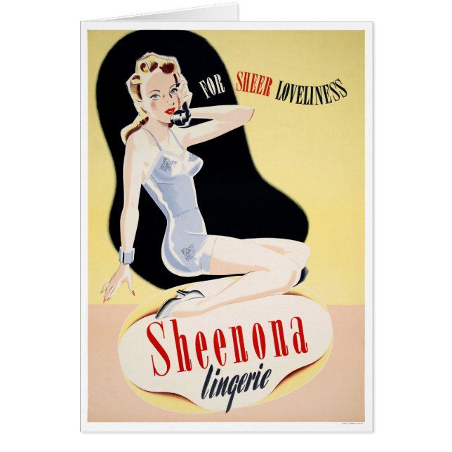 Affiche vintage de lingerie reconstituée (Devant)