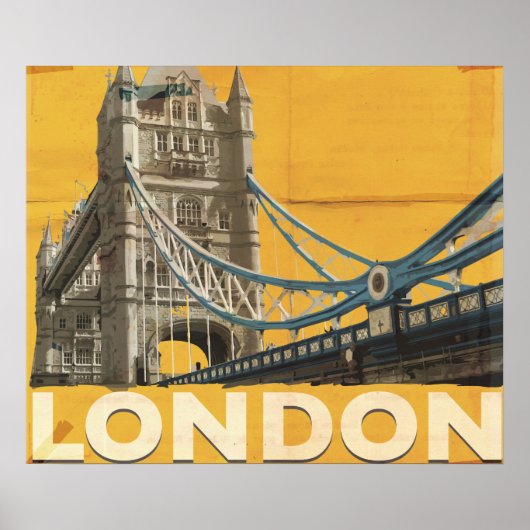 Affiche vintage de Londres (Devant)
