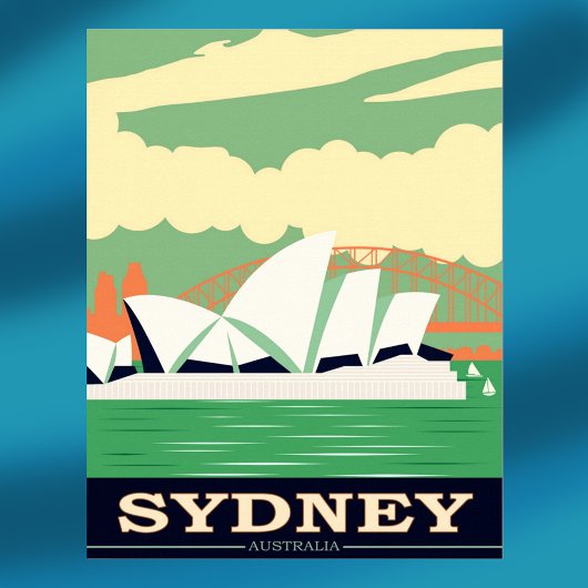 Affiche vintage de l'Opéra de Sydney
