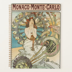 Affiche vintage de Mont-Carlo par Alphonse Mucha