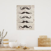 Affiche vintage de moustaches (Cuisine)