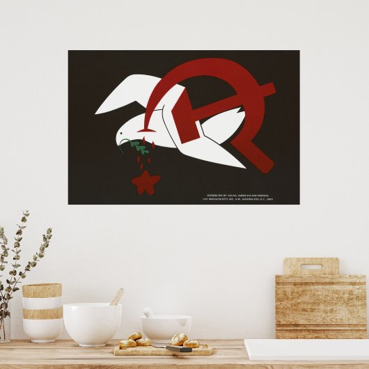 Affiche vintage de propagande anti-communiste (Cuisine)