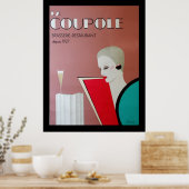 Affiche vintage de restaurant français (Cuisine)