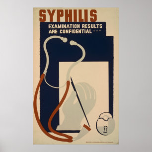 Affiche vintage de santé de WPA de syphilis