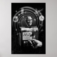 Affiche vintage de science-fiction horrifique Boît