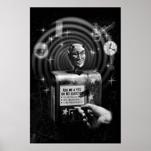 Affiche vintage de science-fiction horrifique Boît