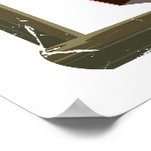 Affiche vintage de ski en Islande (Coin)