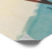 Affiche vintage de ski en Suisse (Coin)