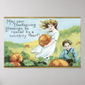 Affiche vintage de Thanksgiving (Devant)
