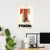 Affiche vintage de thé Twining Impression de tasse (Bureau à domicile)