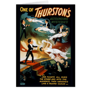 Affiche vintage de théâtre de magicien de Thurston