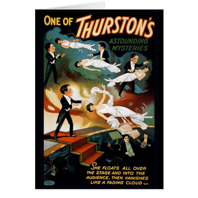 Affiche vintage de théâtre de magicien de Thurston (Devant)