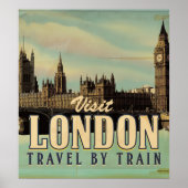 Affiche vintage de Visite Londres (Devant)