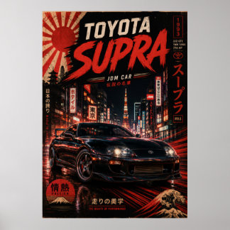 Affiche Vintage de Voiture de Sport Japonaise | Mo
